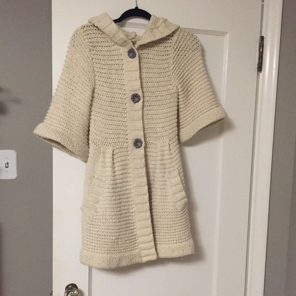 Free People sweater, knit cardigan with hood